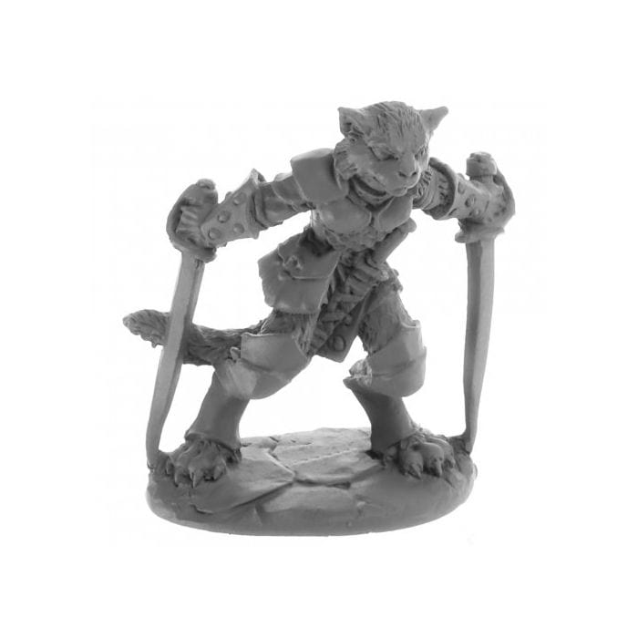 Reaper Miniatures Miniatures > Reaper Reaper: Bones Black - Catfolk Rogue, Shadoweyes 762486300592 REM30059