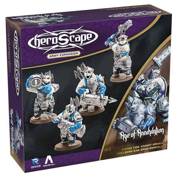 Renegade Game Studios Board Games > Expansion Heroscape: Rising Tide: Knight Primus Adelbern and Ordo Borealis Army Expansion 810011727601 REN02760
