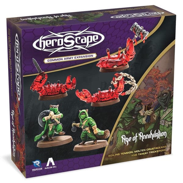 Renegade Game Studios Board Games Heroscape: Boiling Tension: Molten Crustaceans and Tanuki Tricksters Army Expansion 810011727960 REN02796
