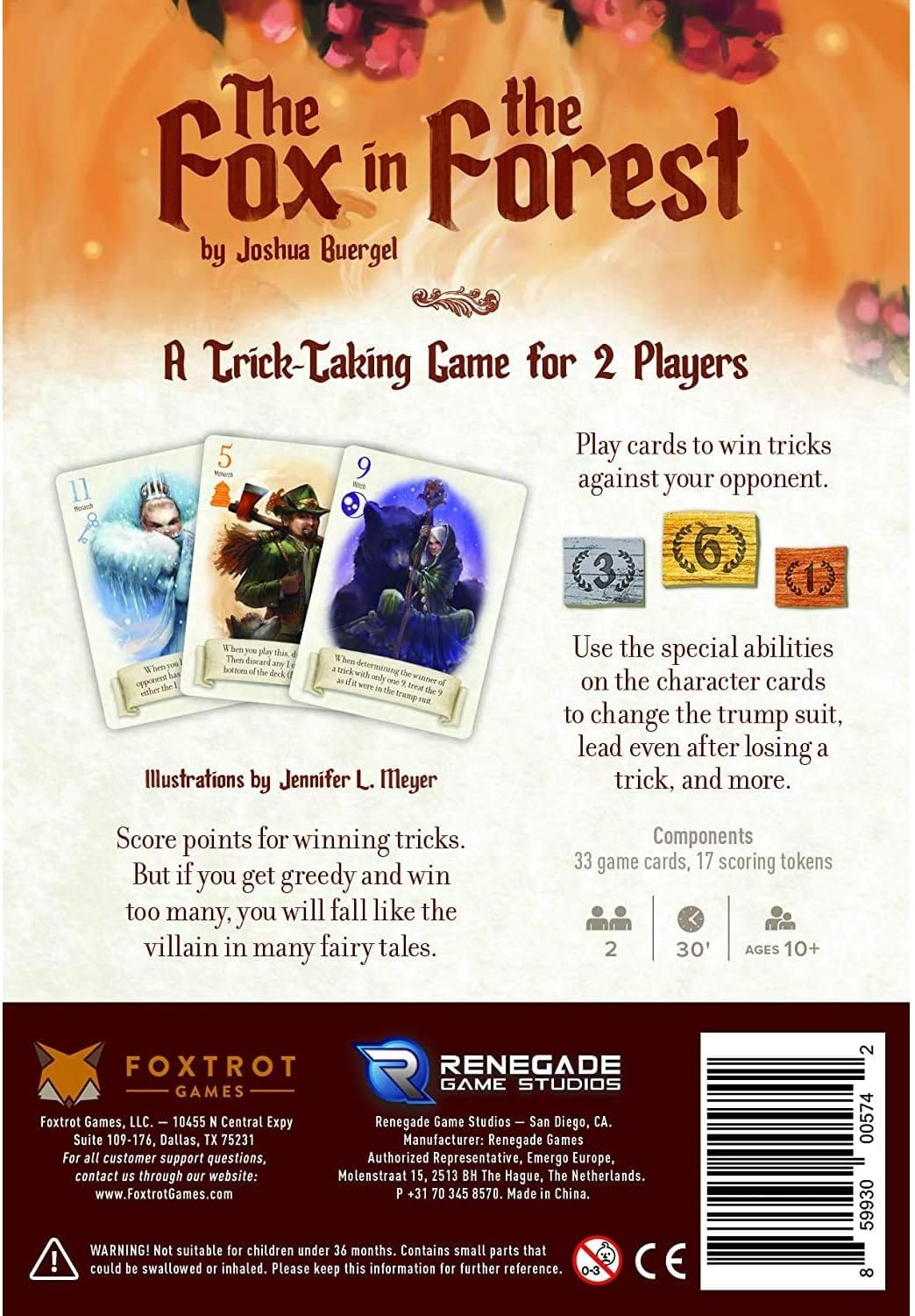 Renegade Game Studios Board Games > Small Box Games Fox in the Forest 859930005742 RGS 00574