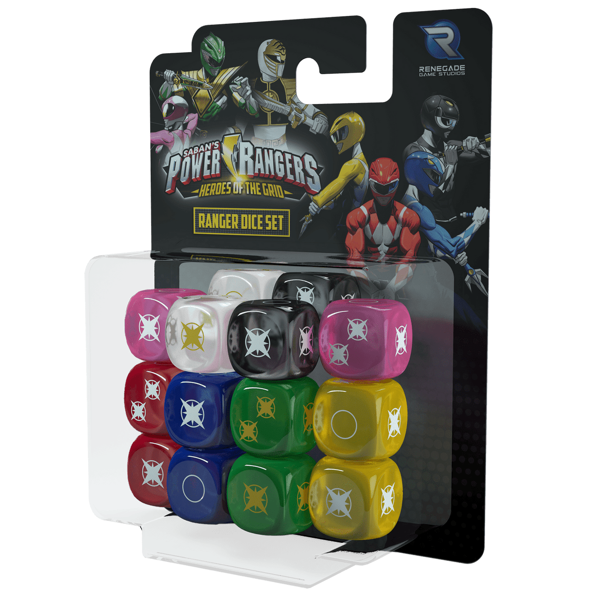 Renegade Game Studios Board Games > Large Box Games Power Rangers - Heroes of the Grid: Ranger Dice Set 850505008632 RGS 00863