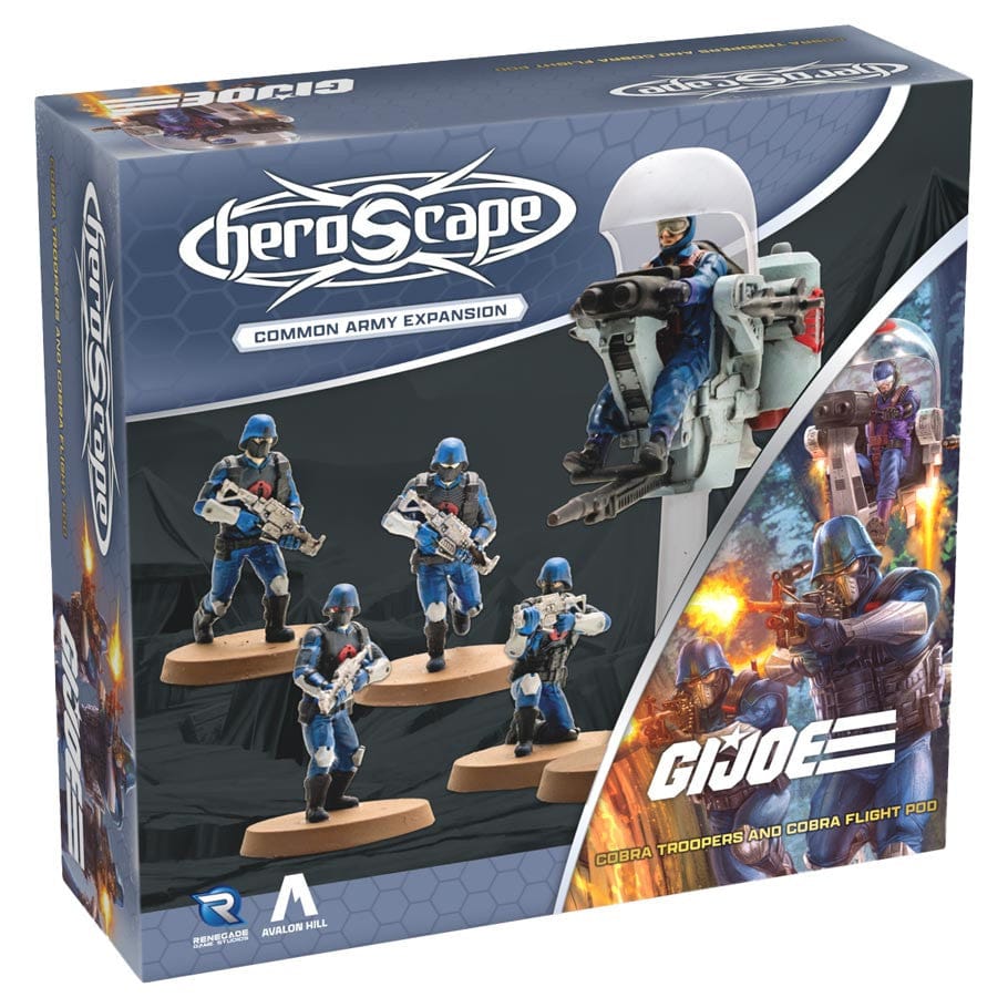 Renegade Game Studios Tabletop Games > Miniature Games > Expansions G.I. JOE Heroscape: COBRA Troopers and COBRA Flight Pod Army Expansion 810011728820 REN02882