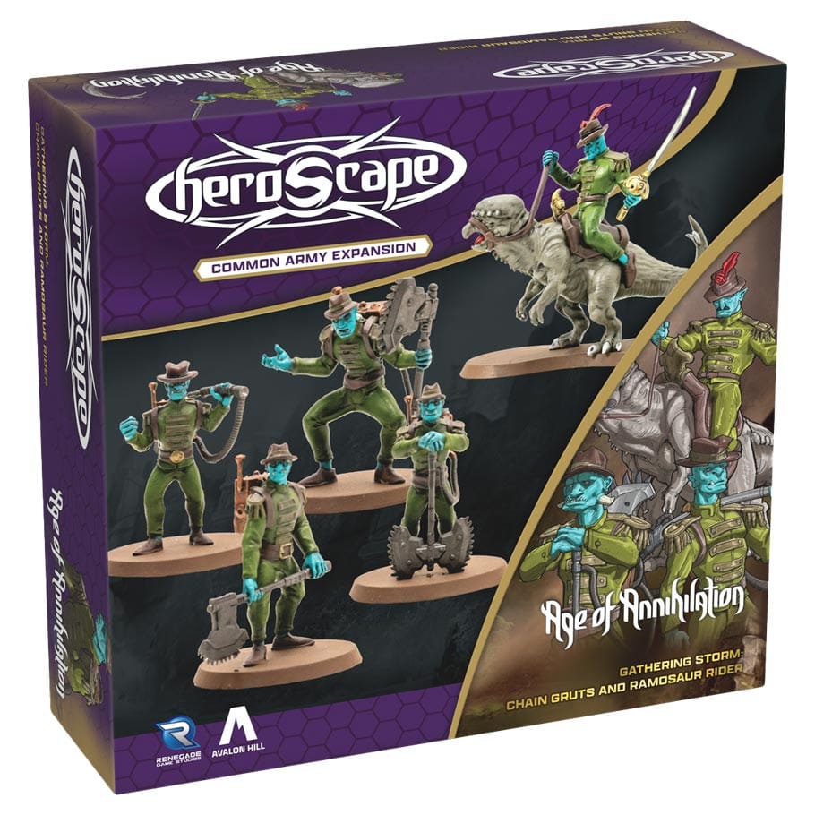 Renegade Game Studios Tabletop Games > Miniature Games > Expansions Heroscape: Chain Gruts and Ramosaur Rider Army Expansion 810011728882 REN02888