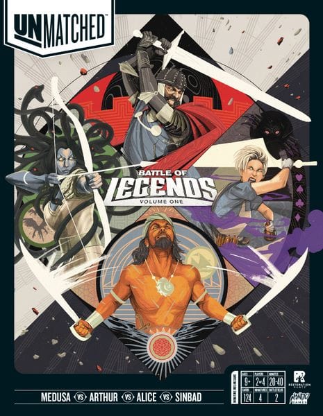 Restoration Games Board Games > Large Box Games Unmatched: Battle of Legends Vol. 1 - King Arthur, Alice, Medusa, Sinbad 857476008043 REO 9300