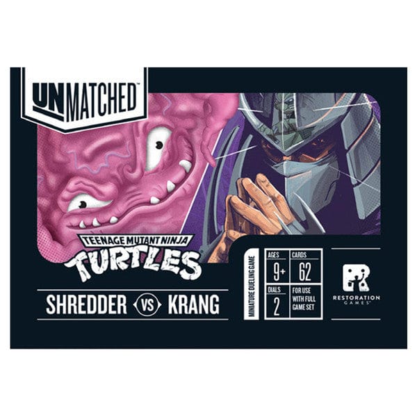 Restoration Games Tabletop Games Unmatched Adventures: Teenage Mutant Ninja Turtles: Shredder/Krang Hero Deck Expansion 850056595049 REO9322