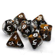 Riftgate Dice > Die Hard Dice 7pc RPG Set - Elessia - Changeling with White 810060783573
