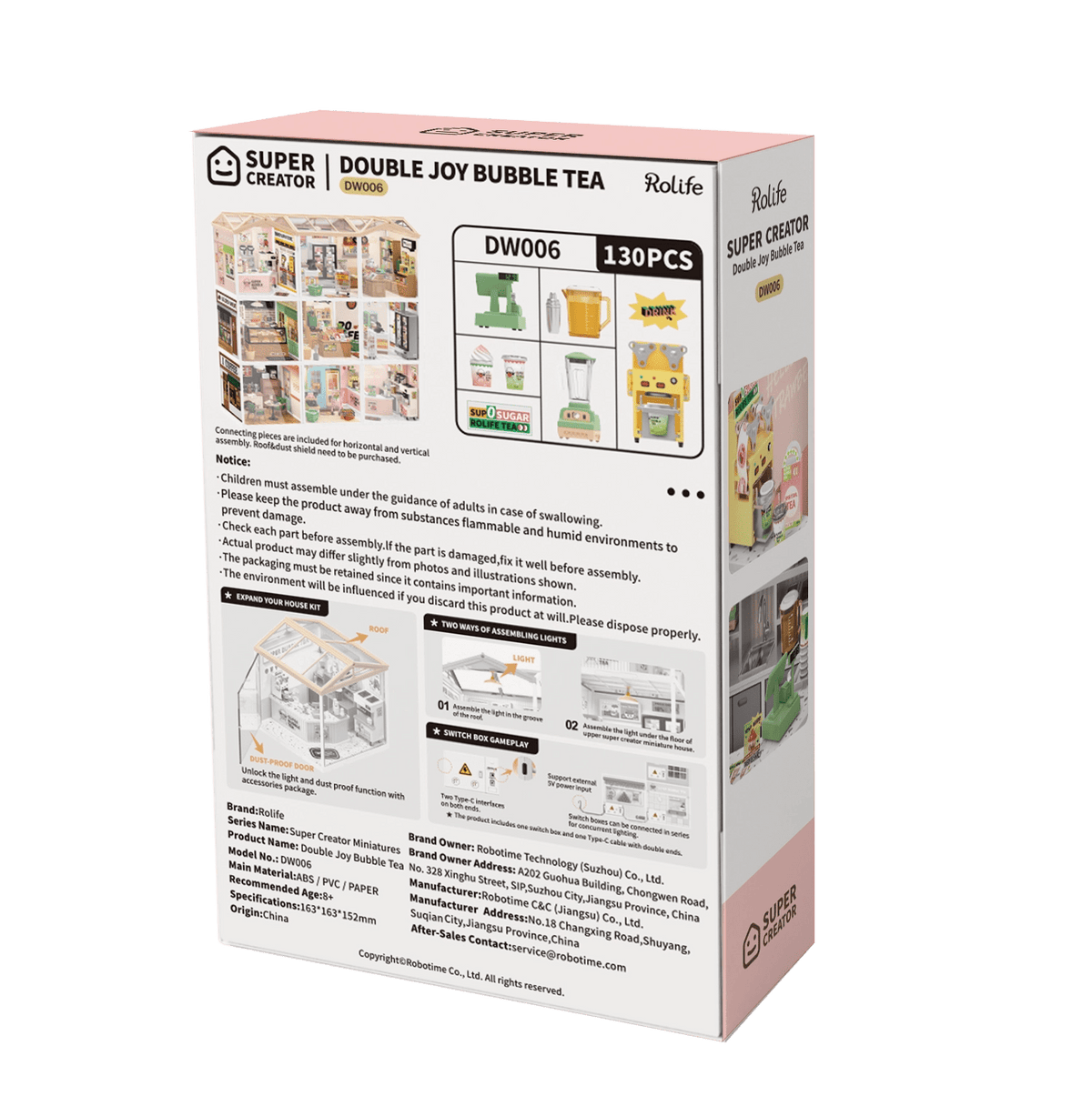 Robotime Model Kits > Other Model Kits Double Joy Bubble Tea Rolife Diy Miniature House 6946785118728 DW006