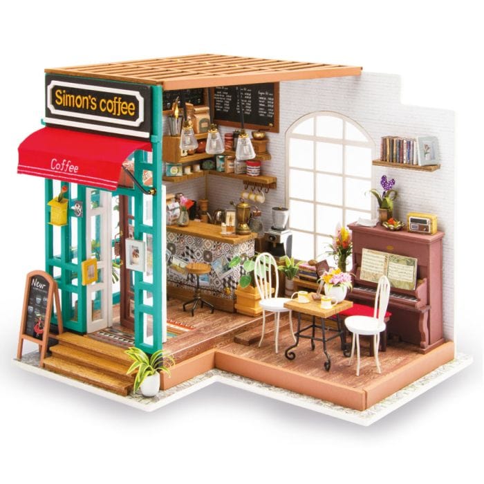 Robotime Puzzles > 3D Puzzles DIY Miniature House - Simon's Coffee 819887023268 ROEDG109