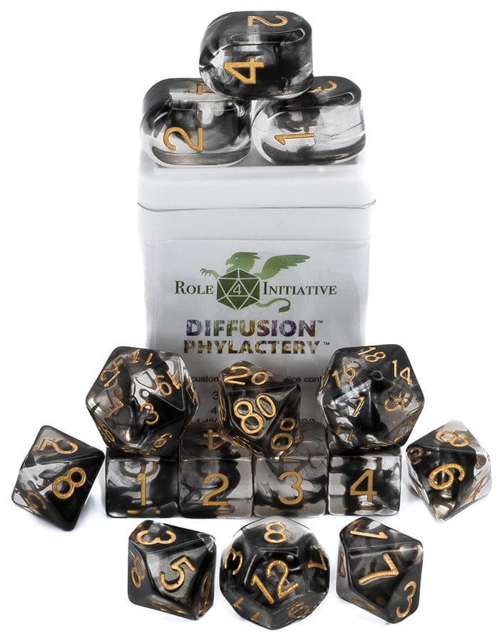 Role 4 Initiative Dice > Role 4 Initiative Polyhedral Dice: Diffusion Phylactery - Set of 15 642896821156 R4I 50417-FC