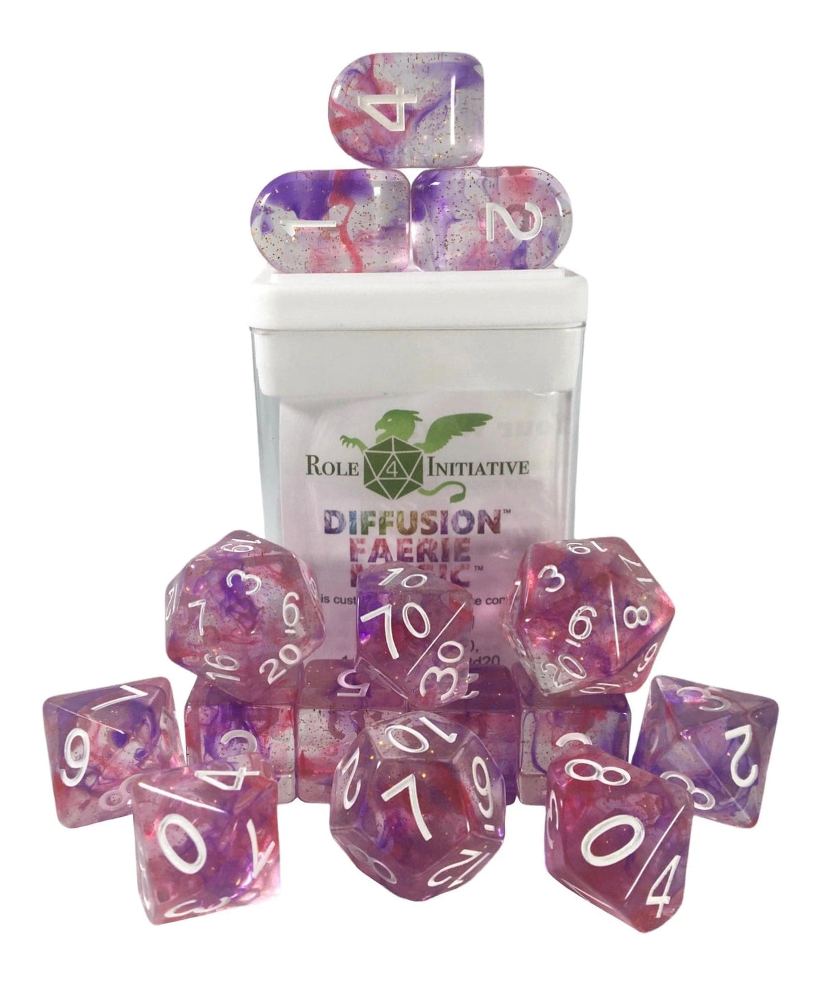 Role 4 Initiative Dice > Role 4 Initiative Role 4 Initiative: 15ct Dice Set - Diffusion Faerie Magic 642896821255 50507-FC
