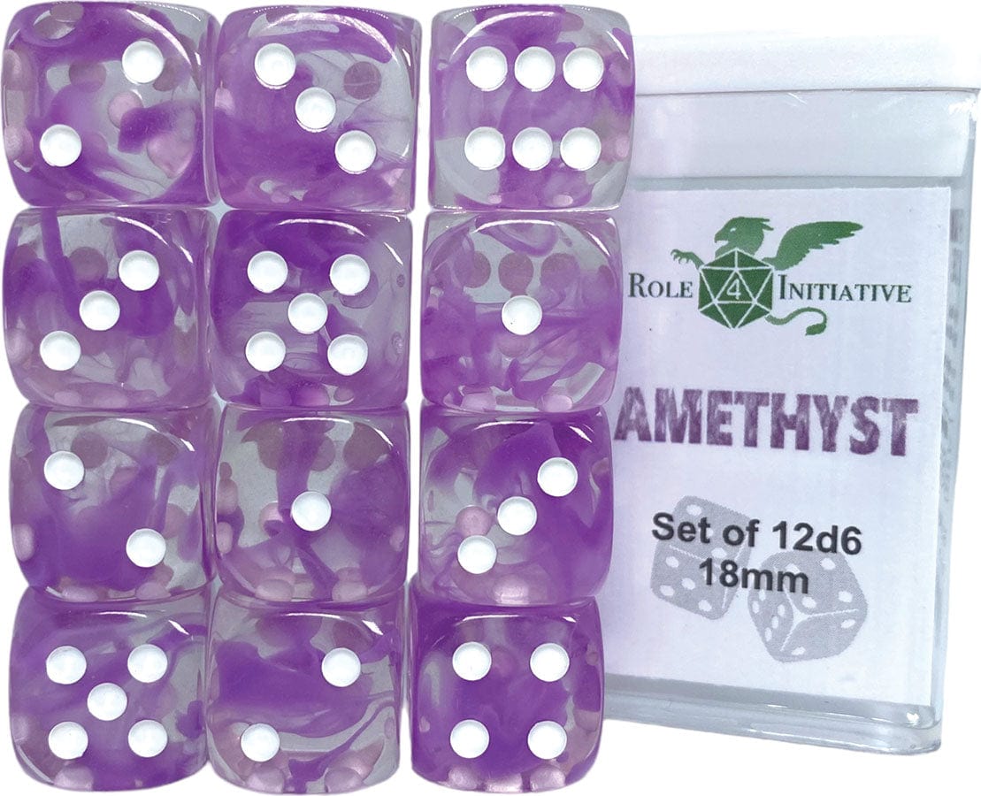 Role 4 Initiative Dice > Role 4 Initiative Role 4 Initiative: Dice Set - Diffusion Amethyst (12d6) 642896839274 R4I 50407-12P
