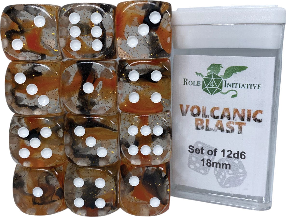 Role 4 Initiative Dice > Role 4 Initiative Role 4 Initiative: Dice Set - Diffusion Volcanic Blast (12d6) 642896839786 R4I 50517-12P