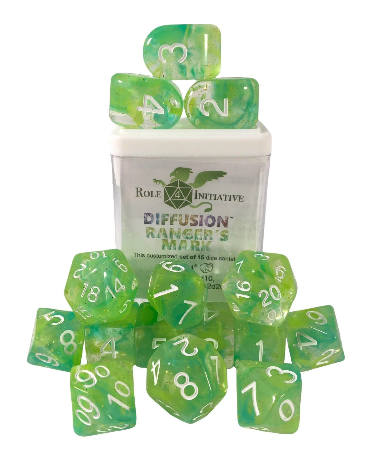 Role 4 Initiative Dice > Role 4 Initiative Role 4 Initiative: Polyhedral Dice 15ct - Diffusion Rangers Mark 642896821507 R4I 50528-FC