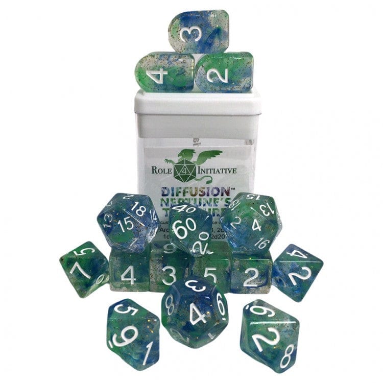 Role 4 Initiative Dice > Role 4 Initiative Role 4 Initiative: Polyhedral Dice 15ct - Diffusion Neptune's Treasure 642896821293 R4I 50511-FC