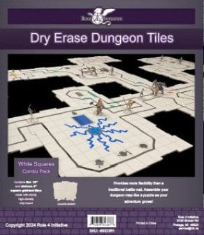 Role 4 Initiative Hobby Supplies > Terrain Role 4 Initiative: Dry Erase Dungeon Tiles - White (5 10", 16 5") 642896813878 R4I-45003