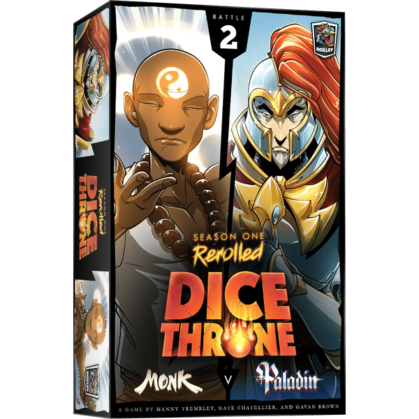 Roxley Games Board Games > Large Box Games Dice Throne: Season One, Rerolled - Battle 2, Monk vs Paladin 9781988884653 ROX 637