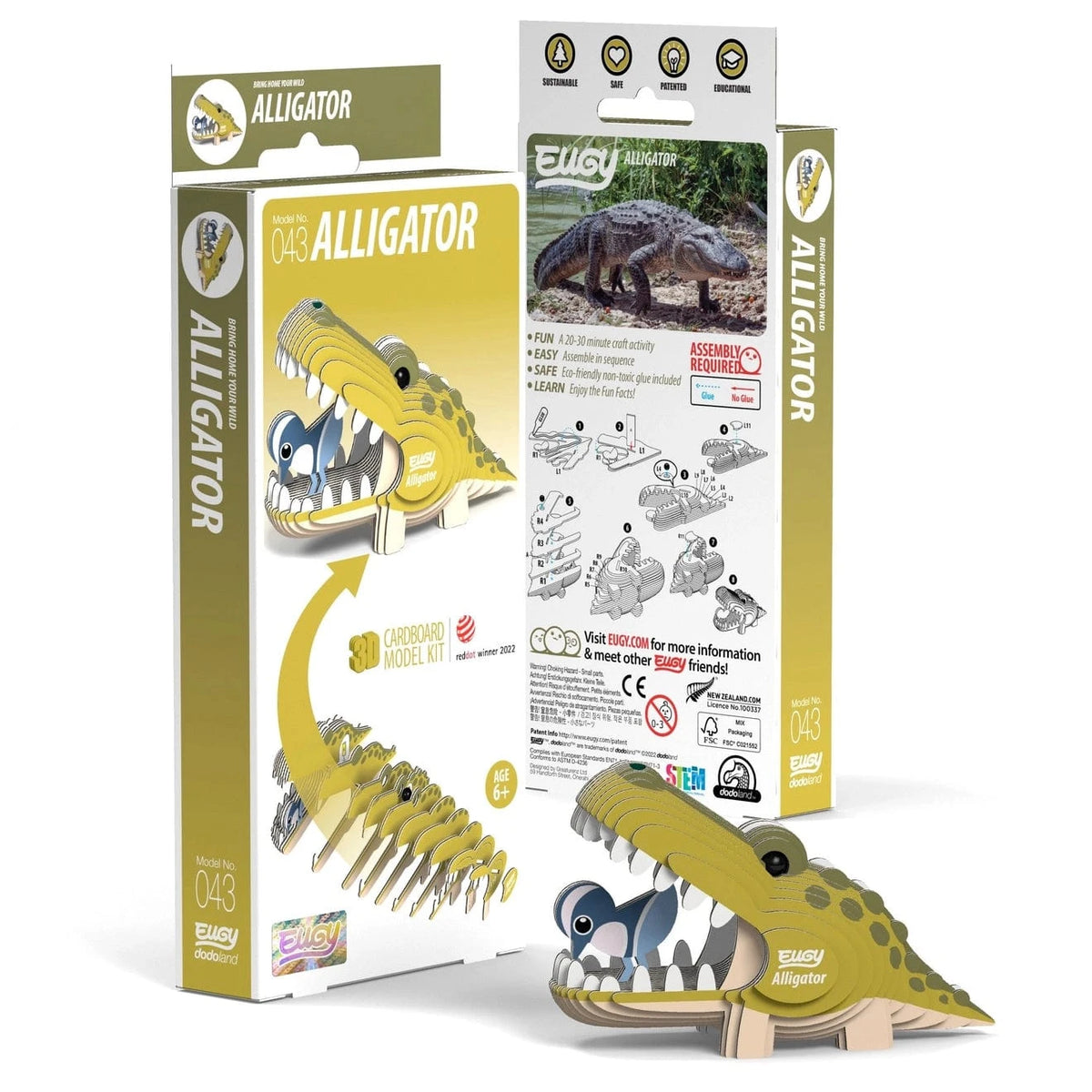 Safari, Ltd. Puzzles > 3D Puzzles Eugy: 3D Puzzle - Alligator 9421035150415 105624