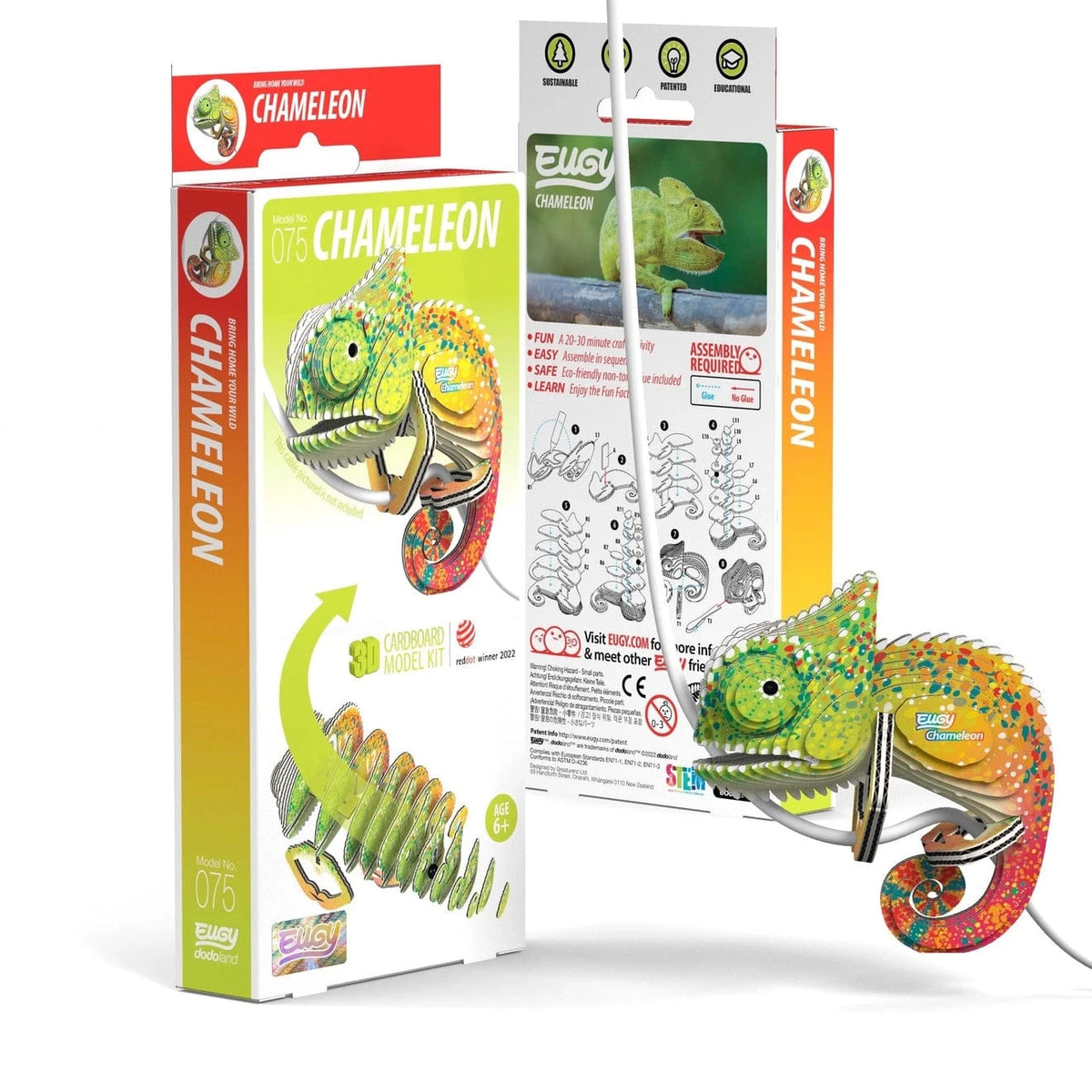 Safari, Ltd. Puzzles > 3D Puzzles Eugy: 3D Puzzle - Chameleon 9421035150743 105656
