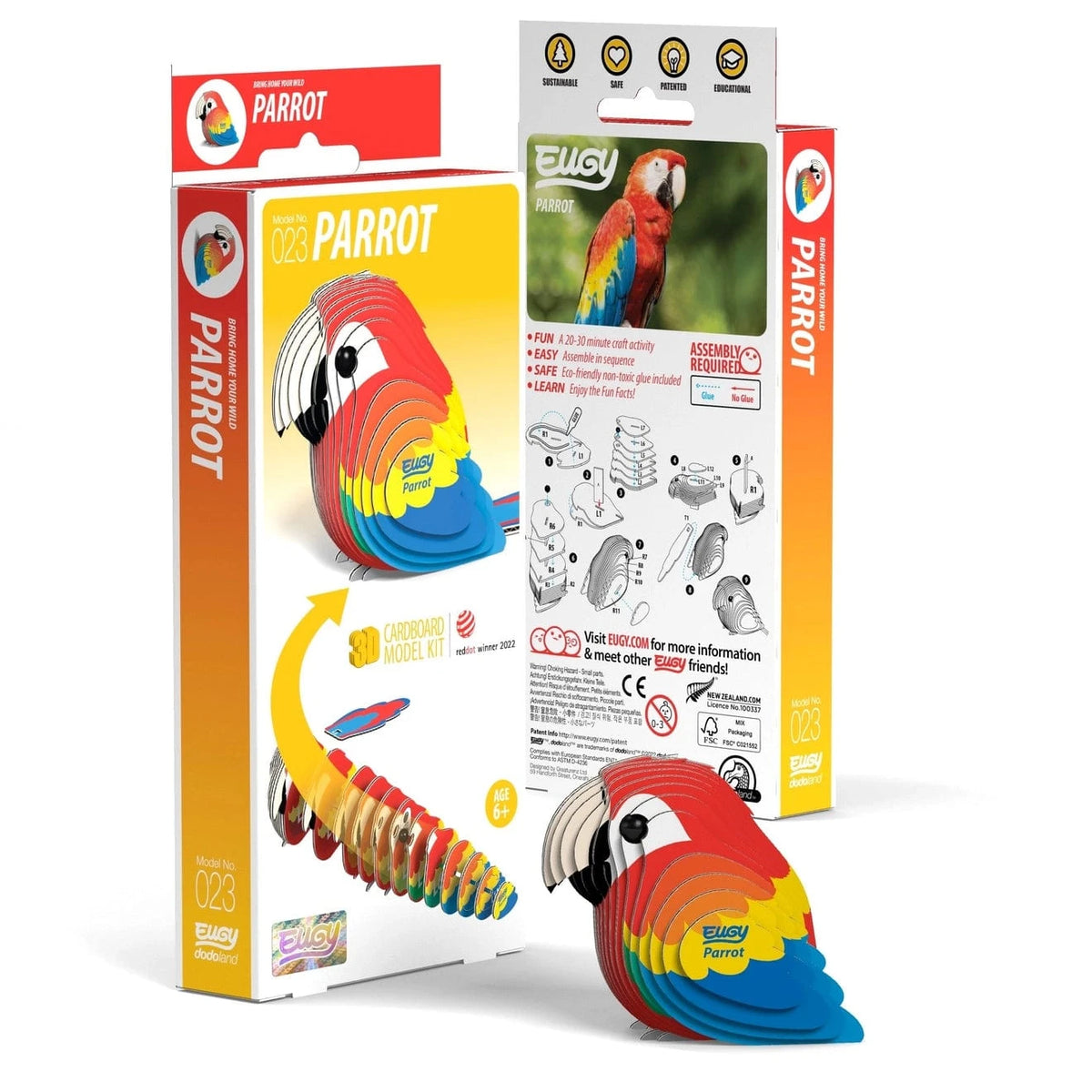 Safari, Ltd. Puzzles > 3D Puzzles Eugy: 3D Puzzle - Parrot 9421035150224 105604