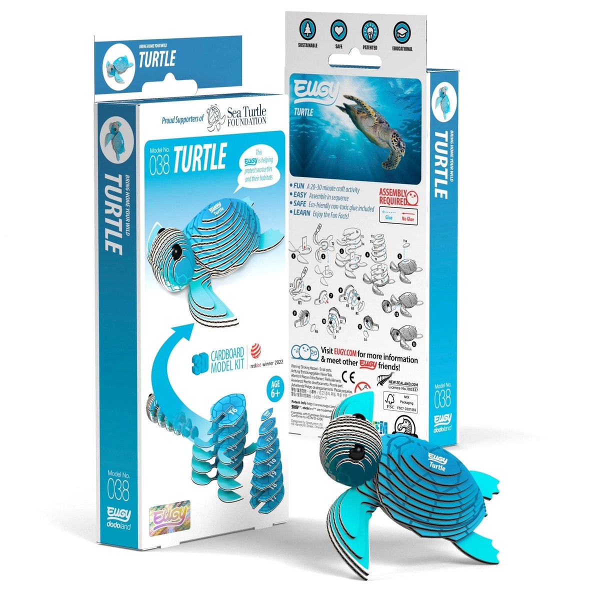 Safari, Ltd. Puzzles > 3D Puzzles Eugy: 3D Puzzle - Turtle 9421035150361 105619