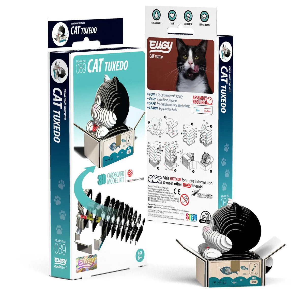 Safari, Ltd. Puzzles > 3D Puzzles Eugy: 3D Puzzle - Tuxedo Cat 9421036940114 105670