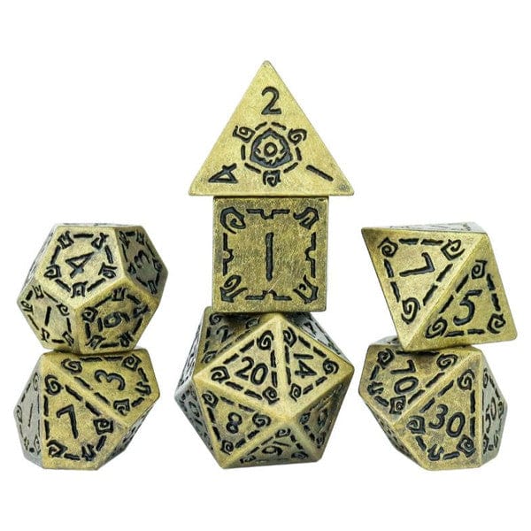 Sirius Dice Dice > Sirius Dice Sirius Dice: 7-Dice Set - Illusory Metal Gold 810113710037 SDZ001703
