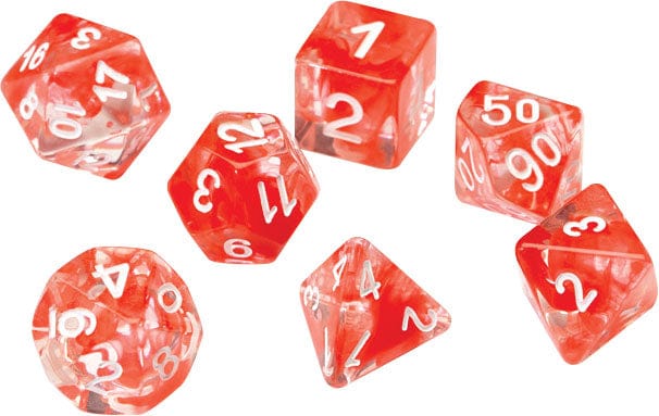 Sirius Dice Dice > Sirius Dice Sirius Dice: RPG Dice 7ct - Red Cloud Transparent Resin 850001609081 SDZ 0001-09