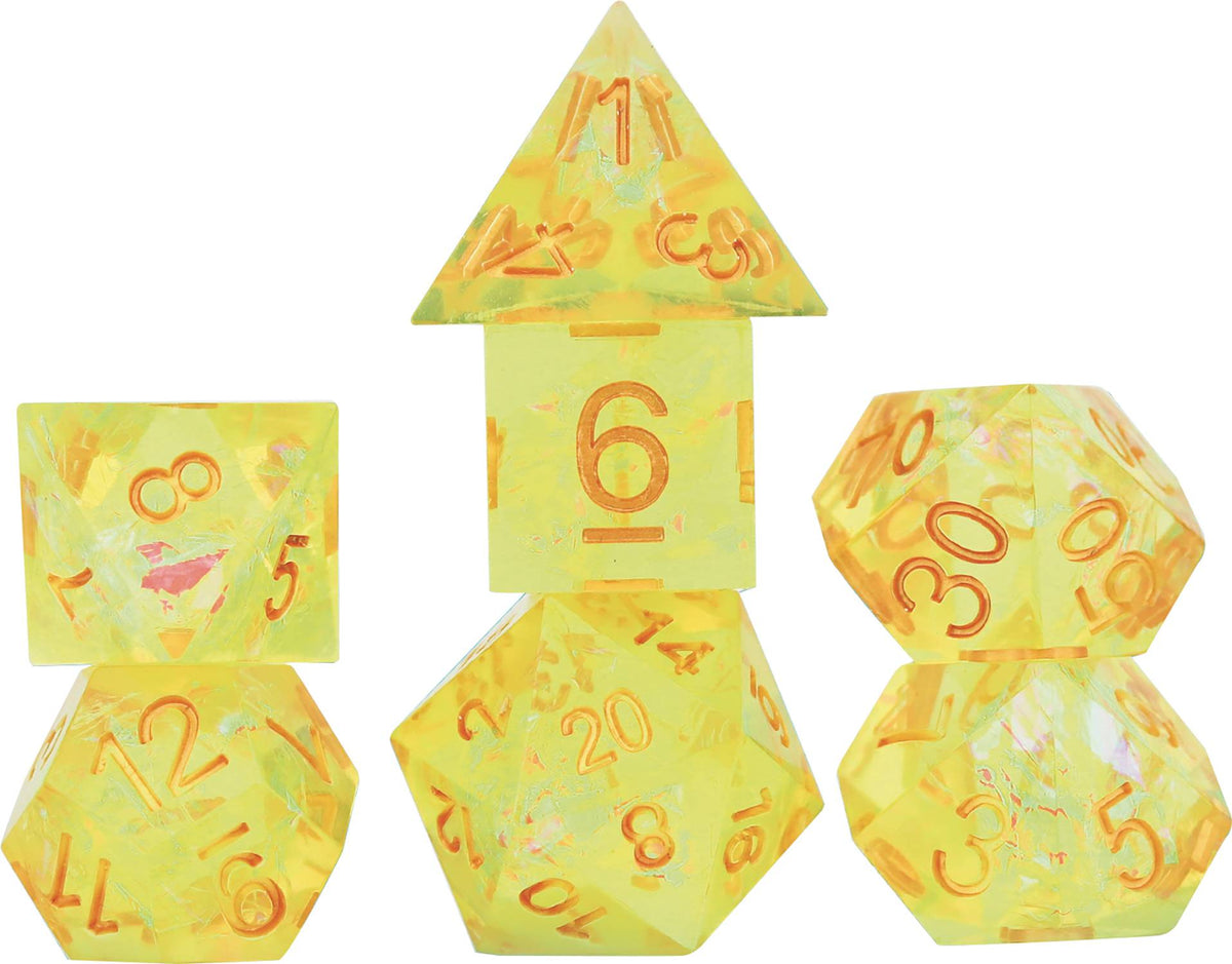 Sirius Dice Dice > Sirius Dice Sirius Dice: RPG Dice Set (7) - Sharp Yellow Fairy 810113710471 SDZ 0014-06