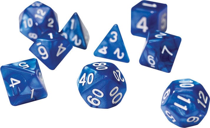 Sirius Dice Dice > Sirius Dice Sirius Dice: RPG Dice 7ct - Pearl Blue Acrylic 850001609029 SDZ 0001-03