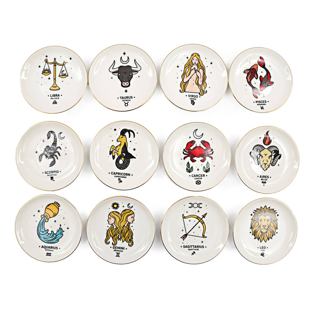 Something Different Decor > Houseware > Plates Aquarius Zodiac Trinket Dish 5024418505303 OR6308
