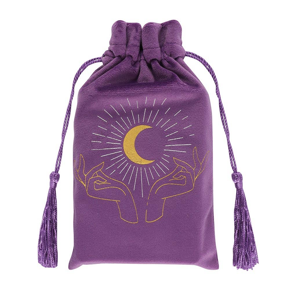 Something Different Tarot Cards > Tarot Pouch Purple Tarot Hands Drawstring Pouch 5056131114036 FT_54130