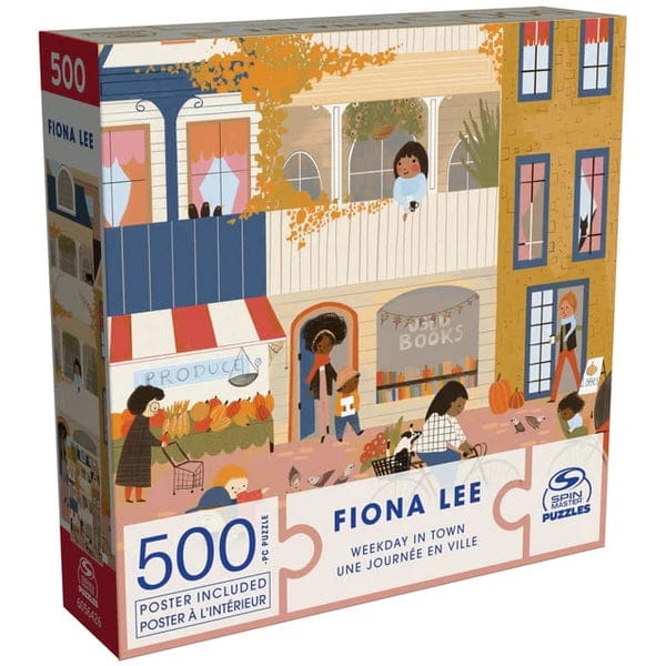 Spin Master Puzzles > Jigsaw Puzzles Fiona Lee Cozy Marie's Weekday in Town - 500 Piece Puzzle 778988438695 6056426