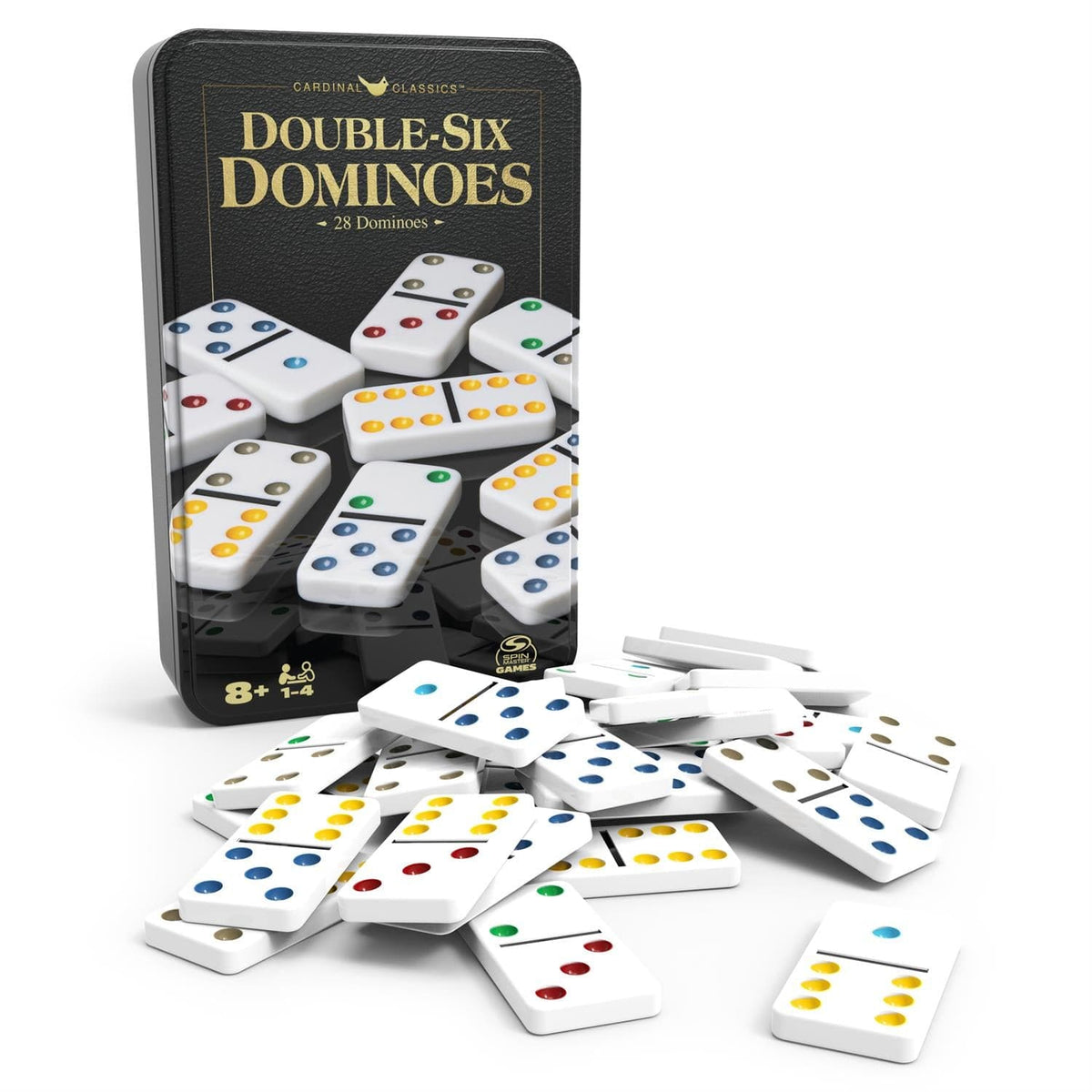 Spin Master Tabletop Games > Small Box Games Cardinal Classics: Double-Six Dominoes Set w/ Storage Tin 778988317181 6059020