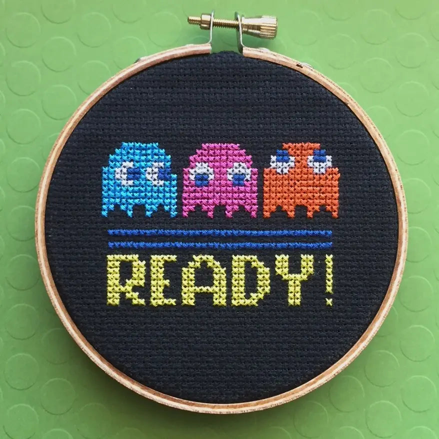 Spot Colors Hobby Supplies > Supply Kits Pac Man Game Counted Cross Stitch Diy Kit CS136 CS136