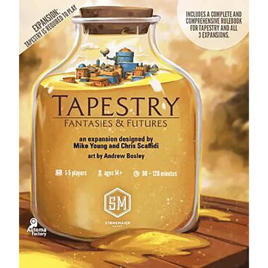 Stonemaier Games Board Games > Expansion TAPESTRY: FANTASIES AND FUTURES EXPANSION 850032180450 STM153