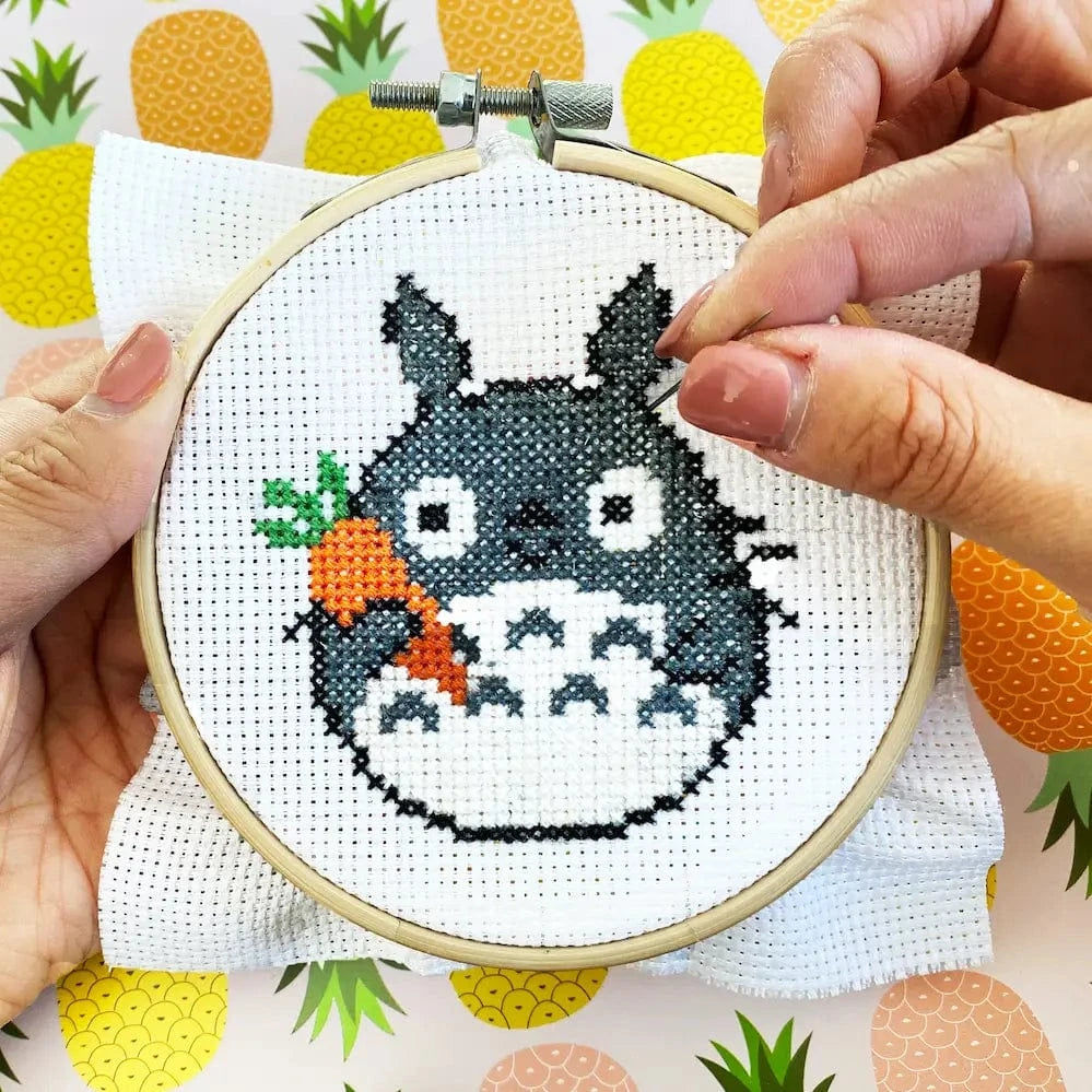 The Cloud Factory Hobby Supplies > Supply Kits Totoro with Carrot - Diy Cross Stitch Kit 69202131713340 69202131713340