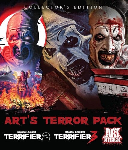 The Coven Movies > Blu-Ray BR: Art's Terror Pack: Terrifier 2 / Terrifier 3 / Art Attack: The Dissection of Terrifier 3 767685171493 TCOV7149BR
