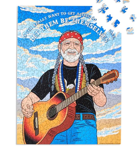 The Found Puzzles > Jigsaw Puzzles The Found: 500pc Willie Nelson Puzzle, "Let Them Be Themselves" 810027321862 PUZ116