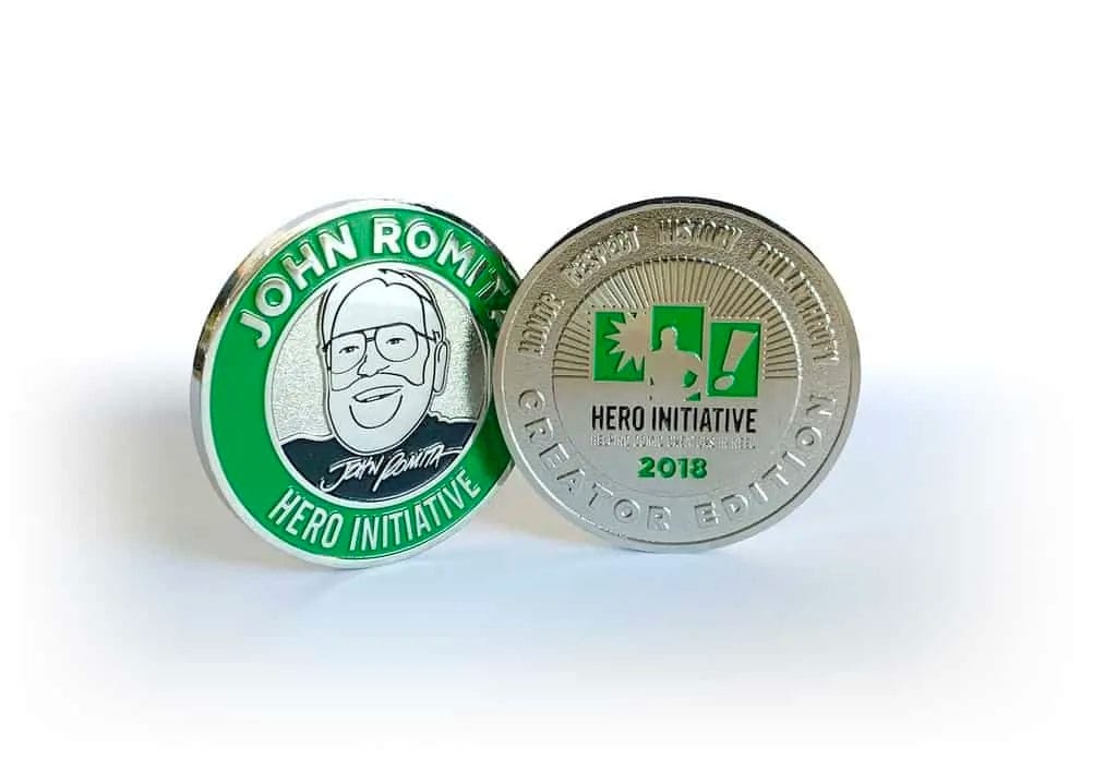 THE HERO INITIATIVE Coin > Hero Initiative Hero Initiative: JOHN ROMITA CHALLENGE COIN 49115132 TE-HEROINITIATIVE-COIN-ROMITA
