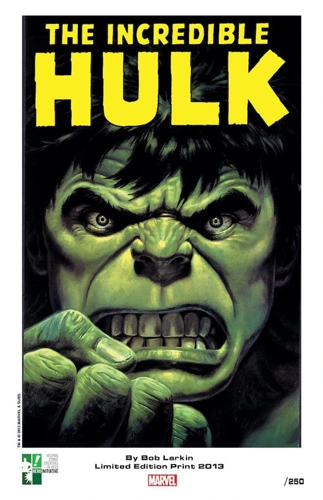THE HERO INITIATIVE Decor > Posters > Hero Initiative Hero Initiative: Incredible Hulk Print autographed by Bob Larkin 21917692 TE-HEROINITIATIVE-HULKPRINT