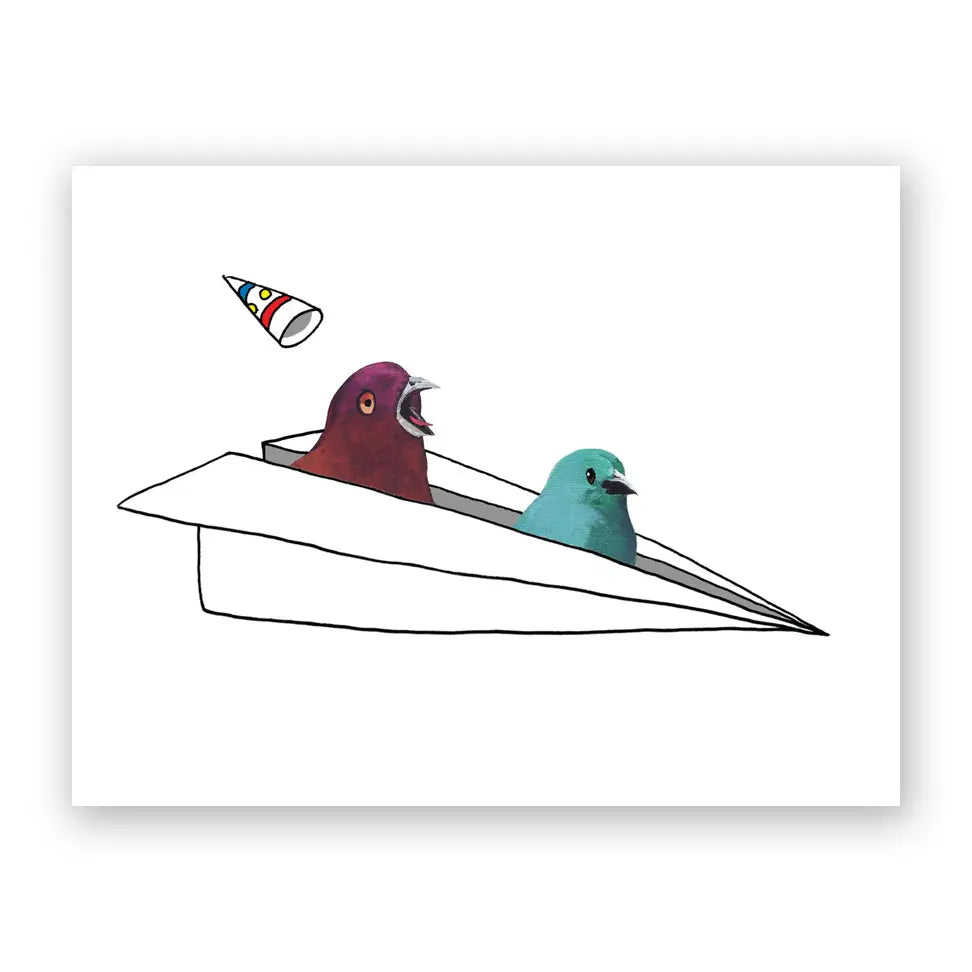 The Mincing Mockingbird Stationery > Greeting Cards Airplane Themed Birthday Card 3043air