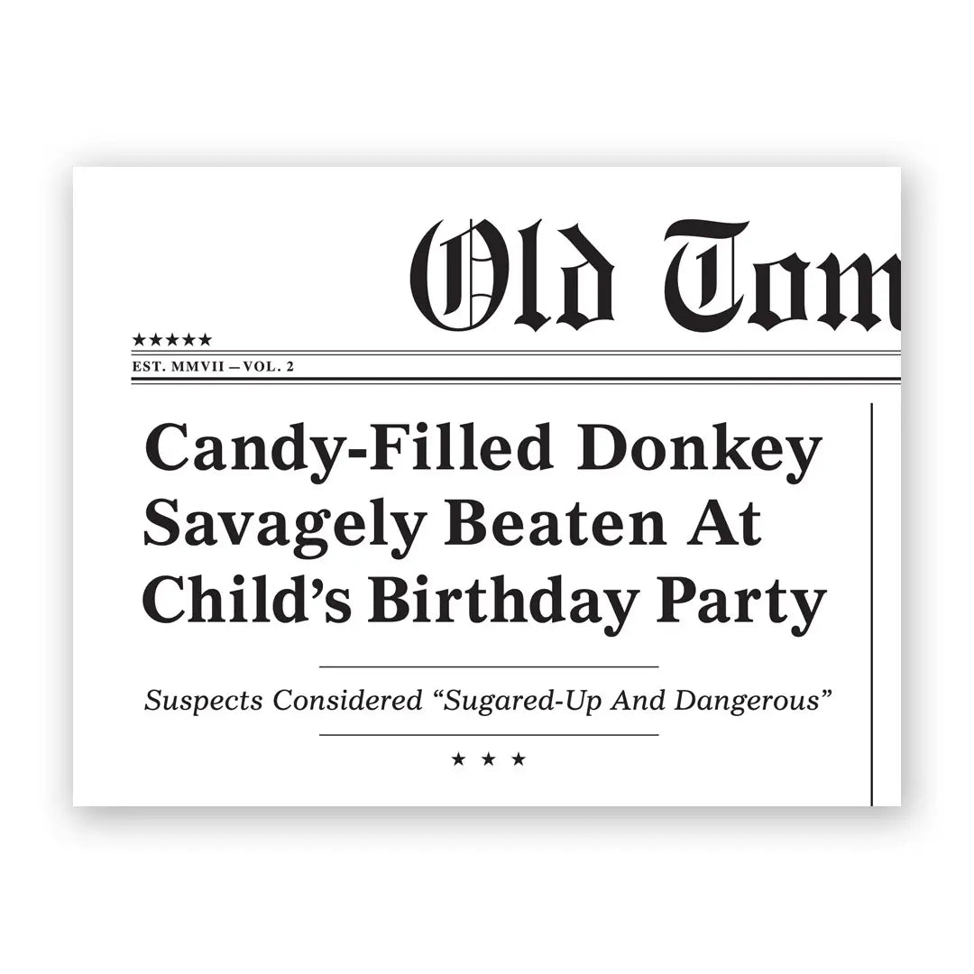 The Mincing Mockingbird Stationery > Greeting Cards Candy-Filled Donkey Birthday Card H-30