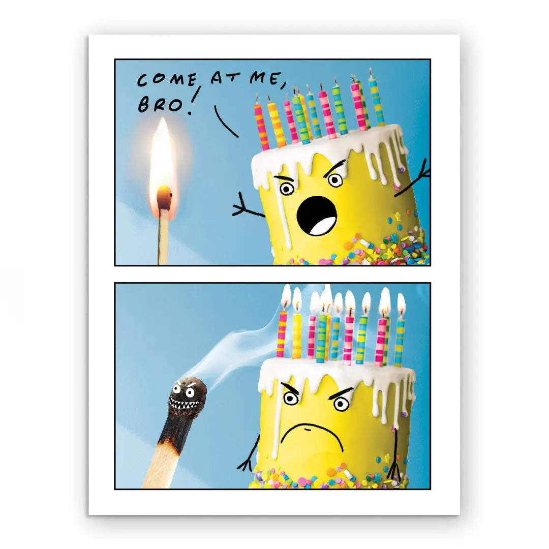 The Mincing Mockingbird Stationery > Greeting Cards Come At Me Bro Birthday Card 3064com