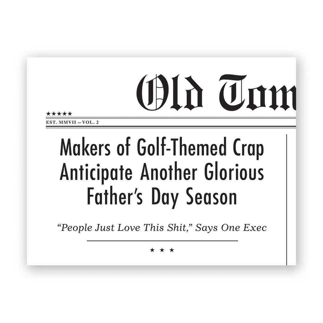 The Mincing Mockingbird Stationery > Greeting Cards Golf-Themed Crap Father's Day Card H-13