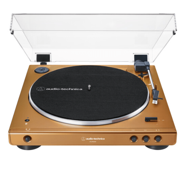 Third Eye Comics Audio Technica AT-LP60XBT-GD Bluetooth Wireless Turntable Limited Edition (Gold) 4961310156404