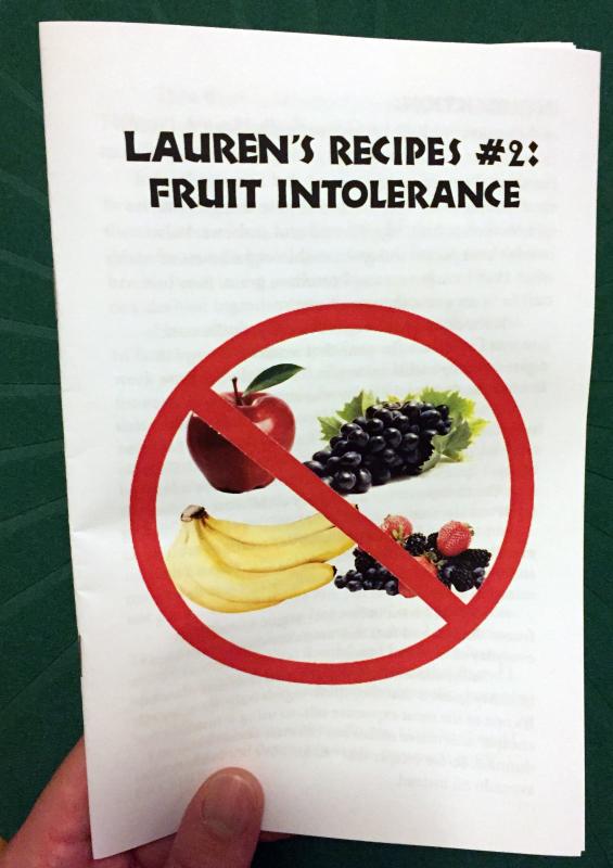 Microcosm Publishing Books > Zines Lauren's Recipes #2: Fruit Intolerance - Zine M15968 MC-26170