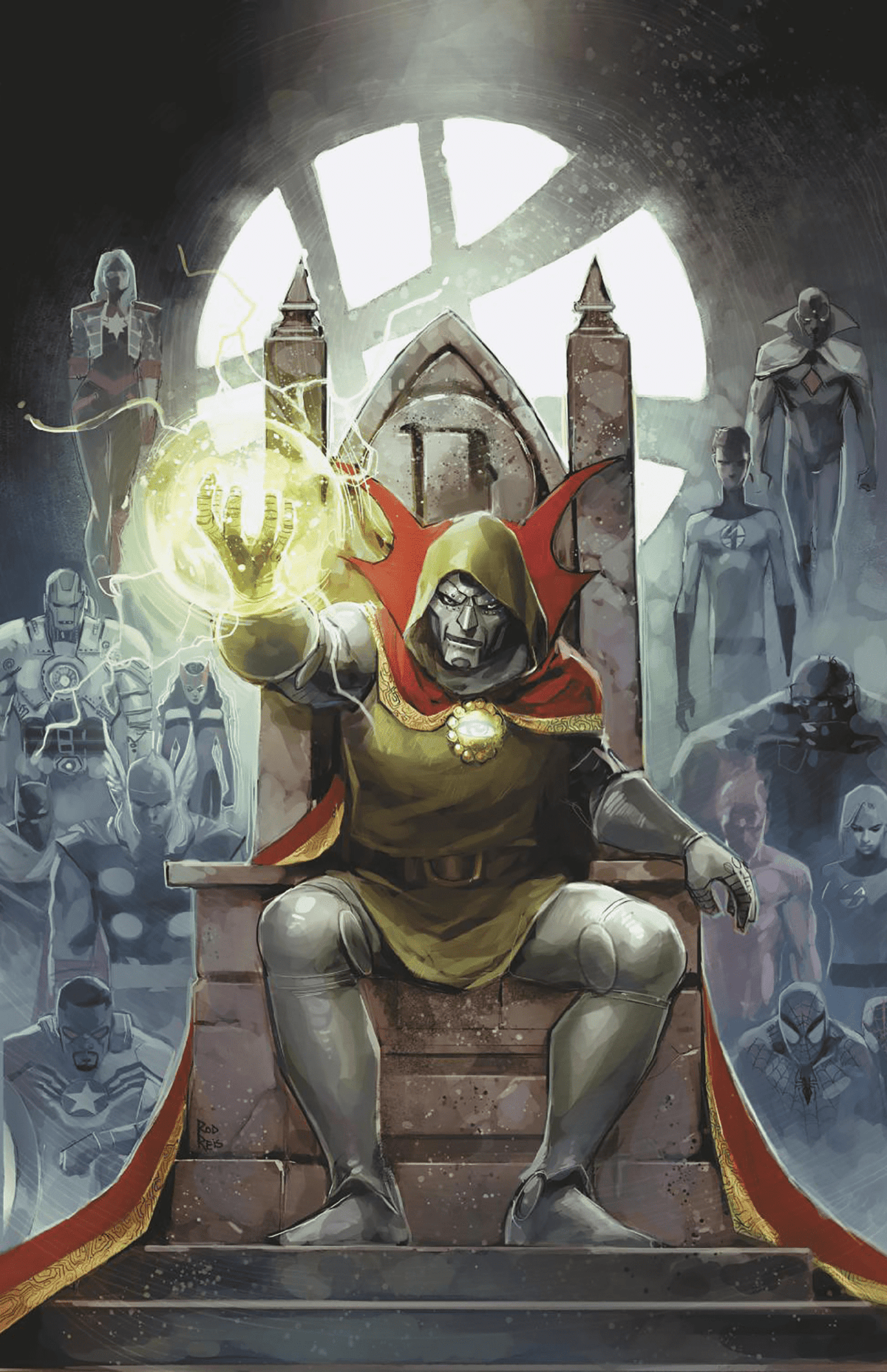 Third Eye Comics Comic Books > Incentives ONE WORLD UNDER DOOM #1 ROD REIS 1:25 INCV VIRGIN 2ND PRINTING VARIANT 75960620860900134 PRH-75960620860900134