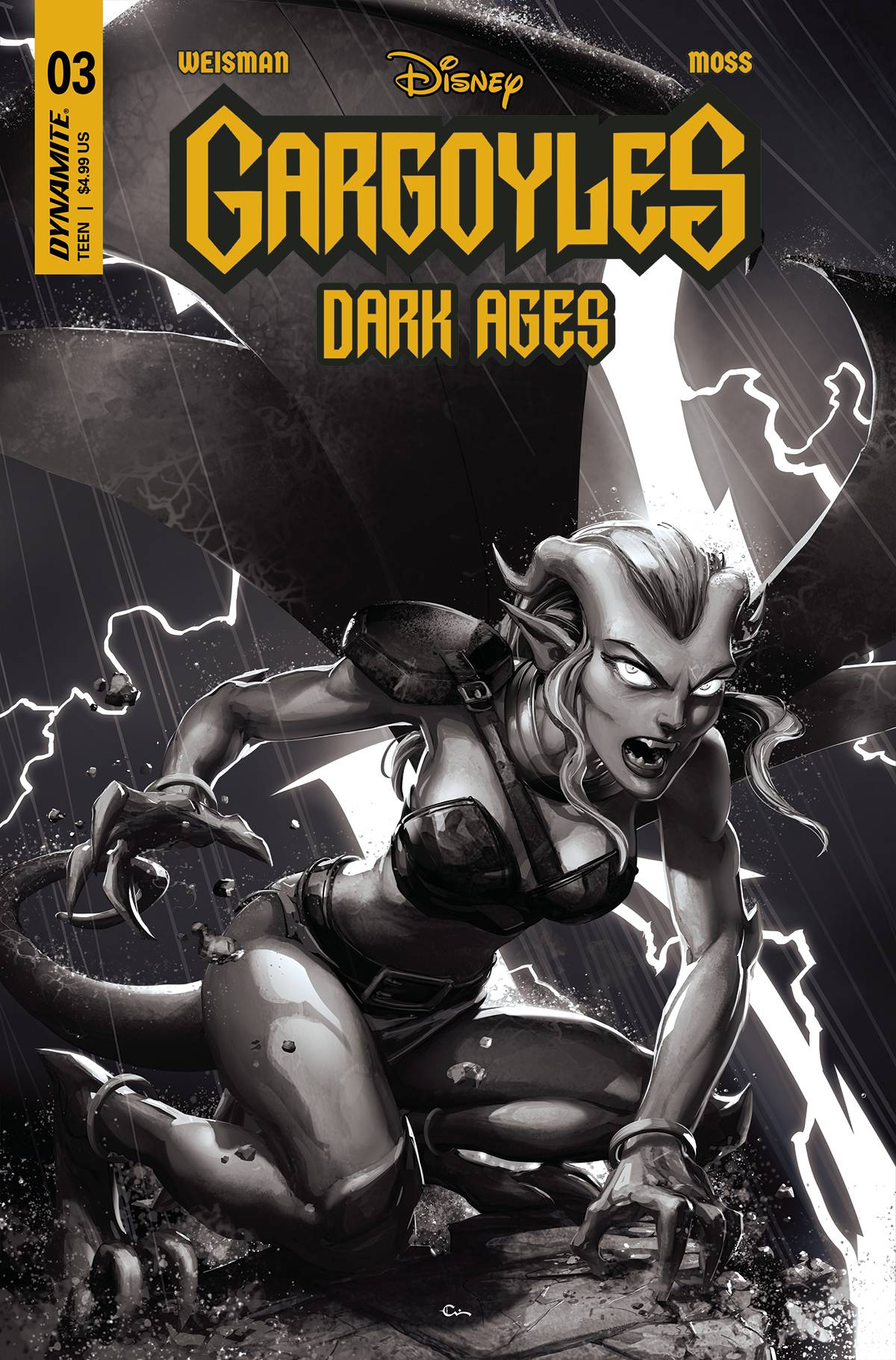 Dynamite Comic Books > Incentives GARGOYLES DARK AGES #3 CVR H 1:15 INCV CRAIN B&W 72513033136603081 JUL230285