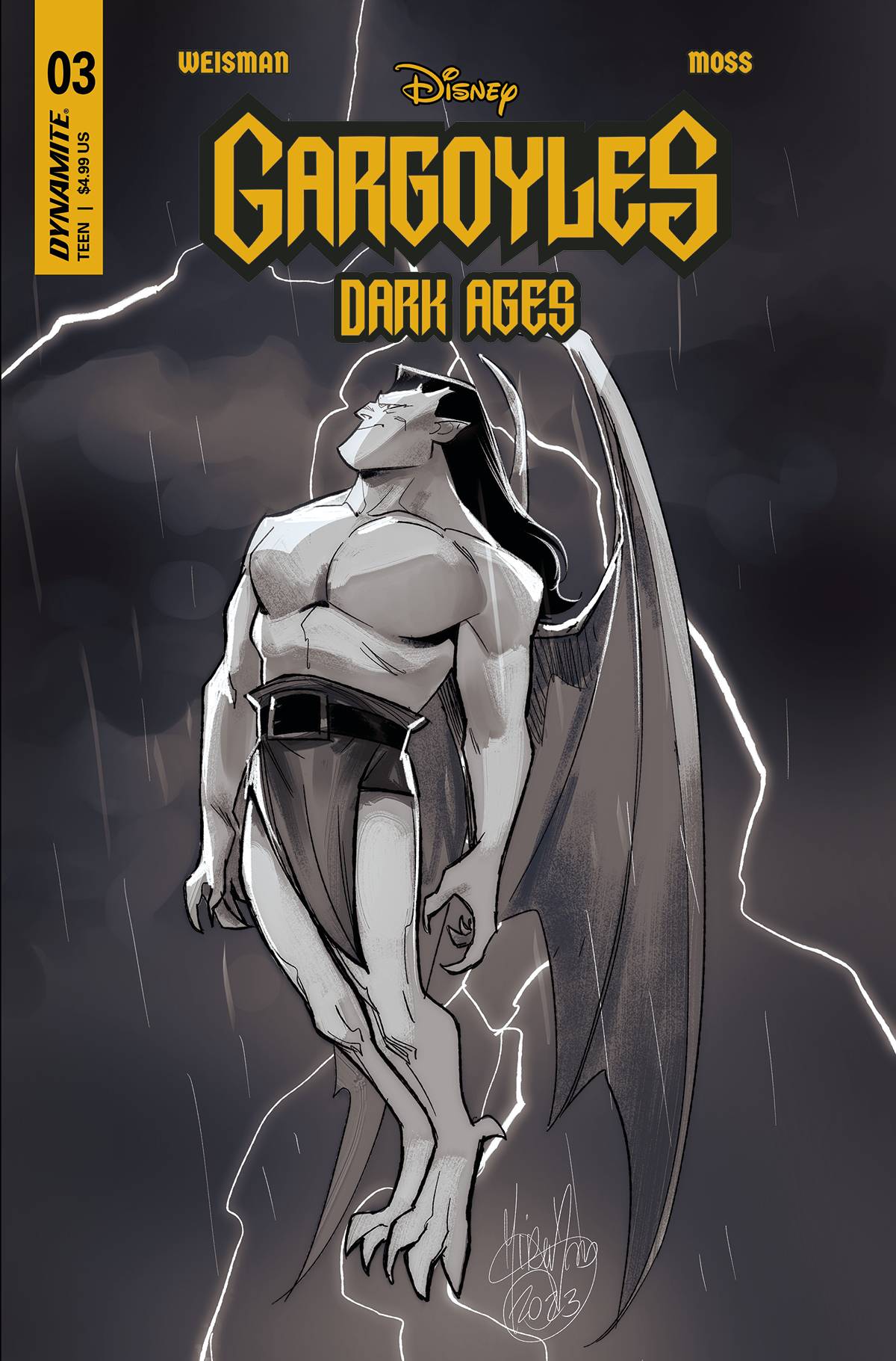 Dynamite Comic Books > Incentives GARGOYLES DARK AGES #3 CVR K 1:20 INCV ANDOLFO LINE ART 72513033136603111 JUL230288