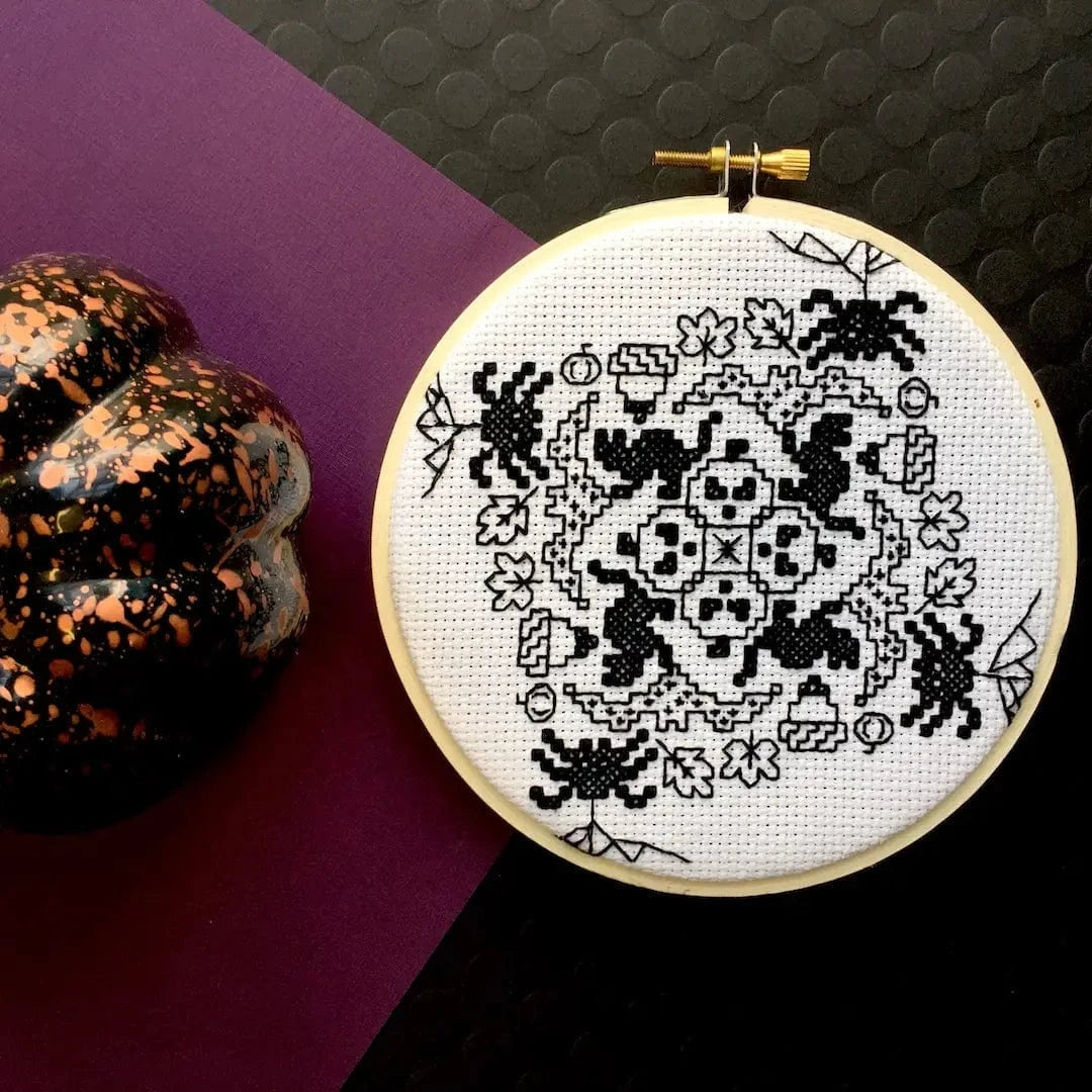 Third Eye Comics Hobby Supplies > Supply Kits Cross Stitch Diy Kit - Halloween Blackwork CS170